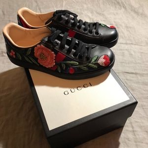 gucci floral shoes mens